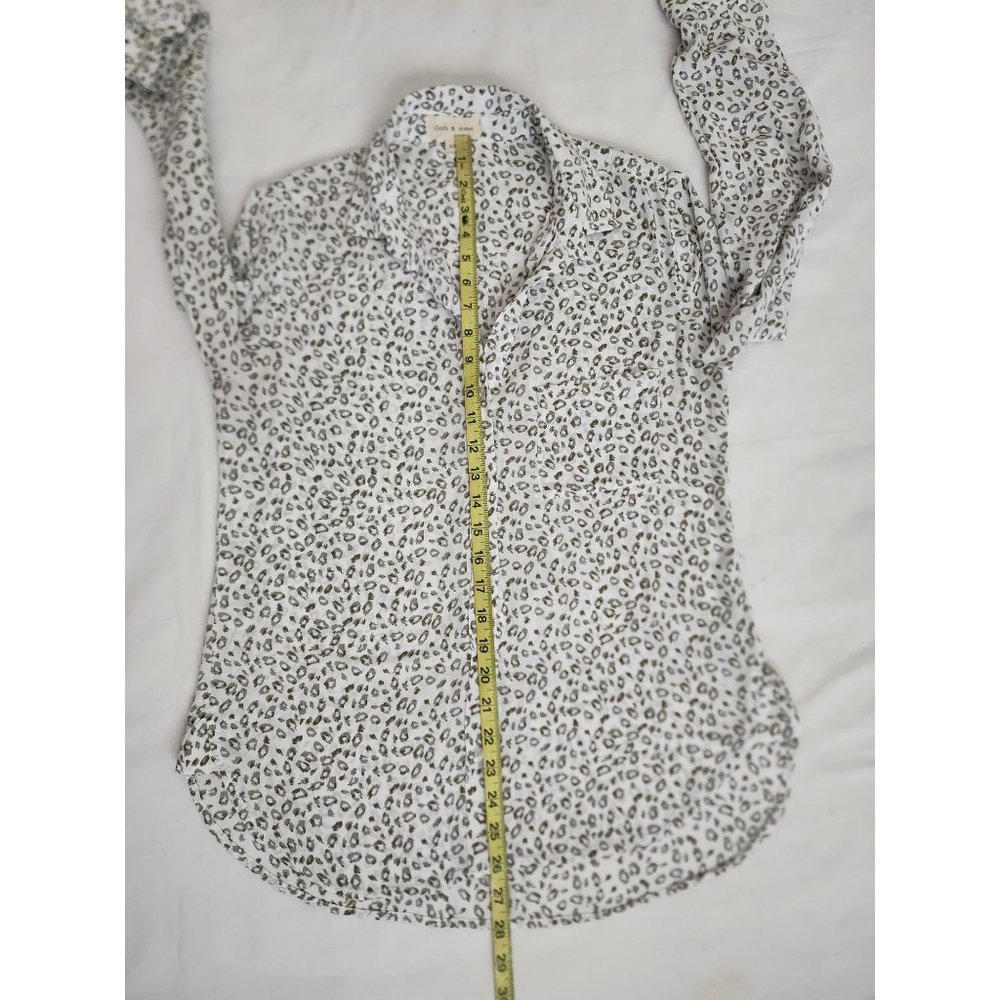 Cloth & Stone By Anthropologie Women's Leopard Print Long Sleeve Shirt Size XS - Picture 14 of 14